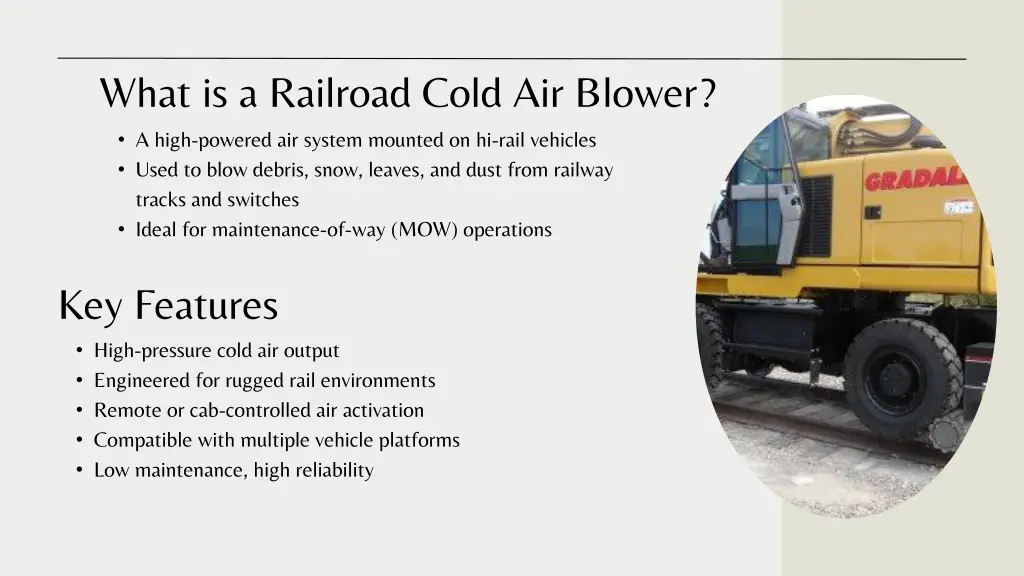 what is a railroad cold air blower