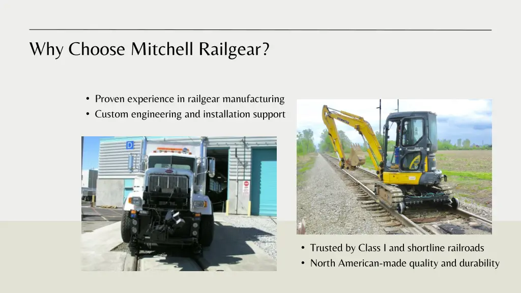 why choose mitchell railgear