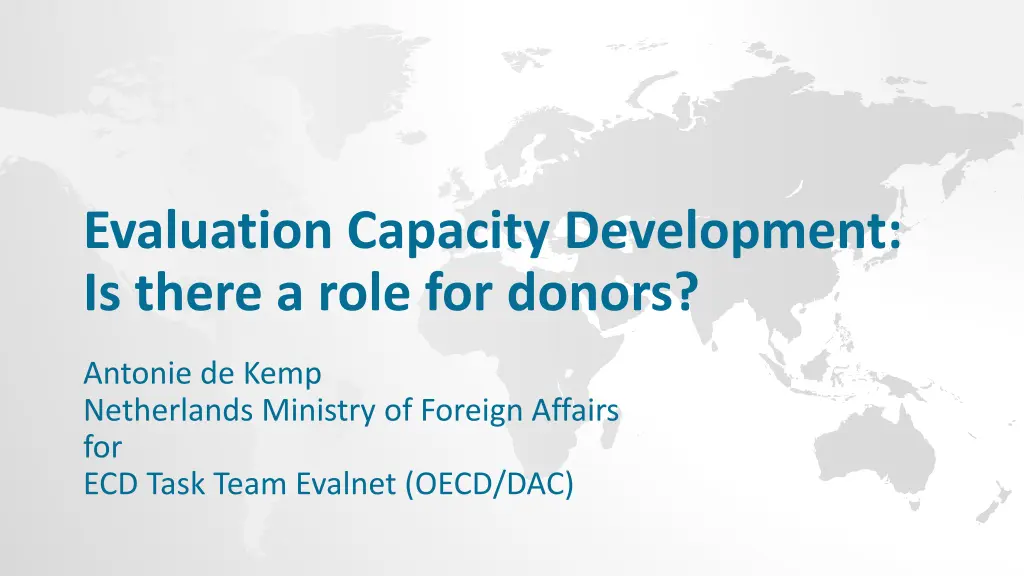 evaluation capacity development is there a role
