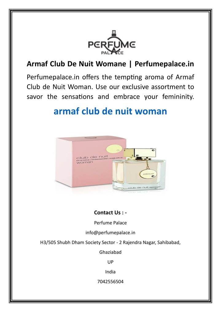 armaf club de nuit womane perfumepalace in