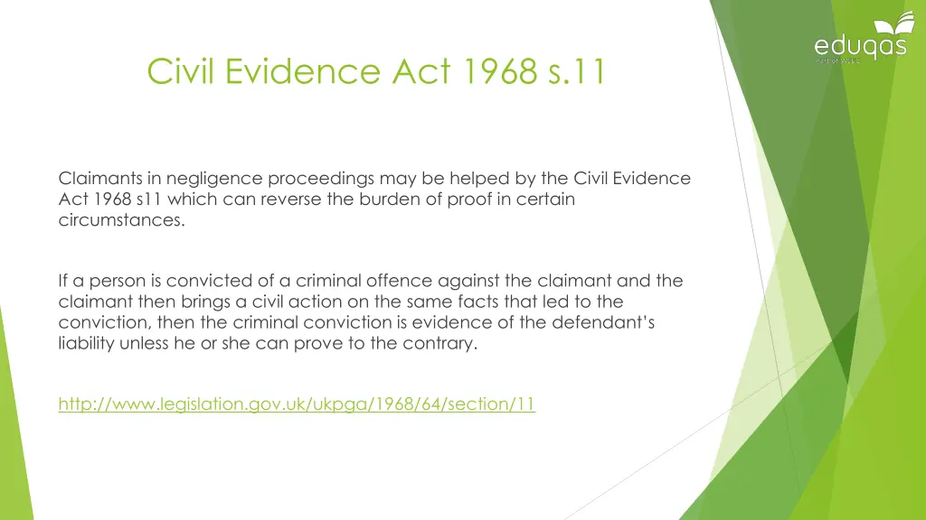 civil evidence act 1968 s 11