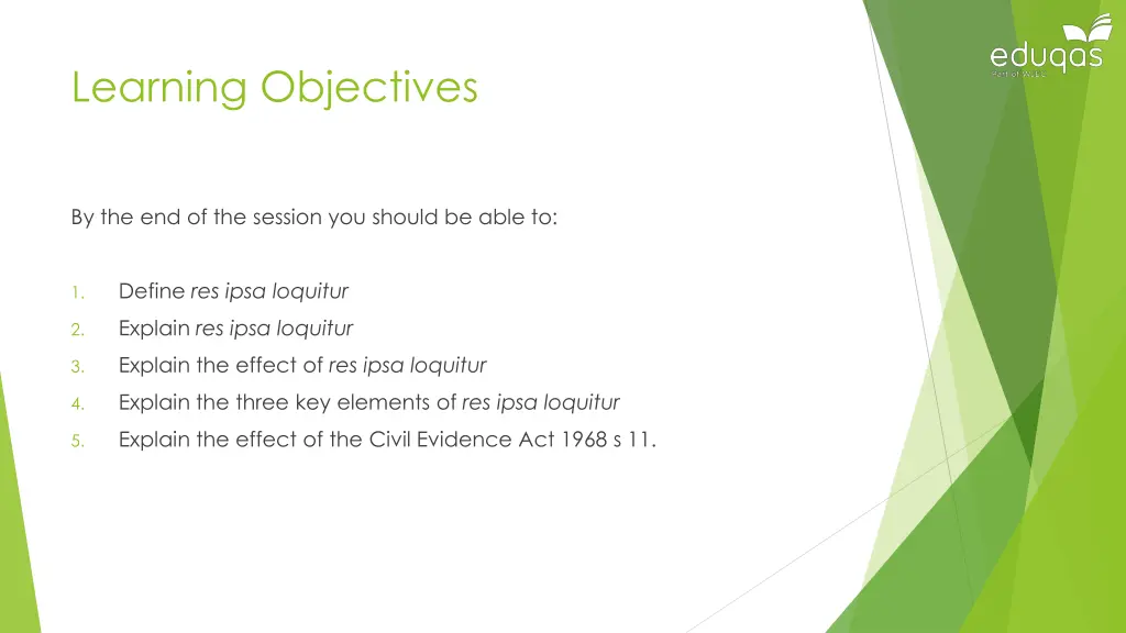 learning objectives