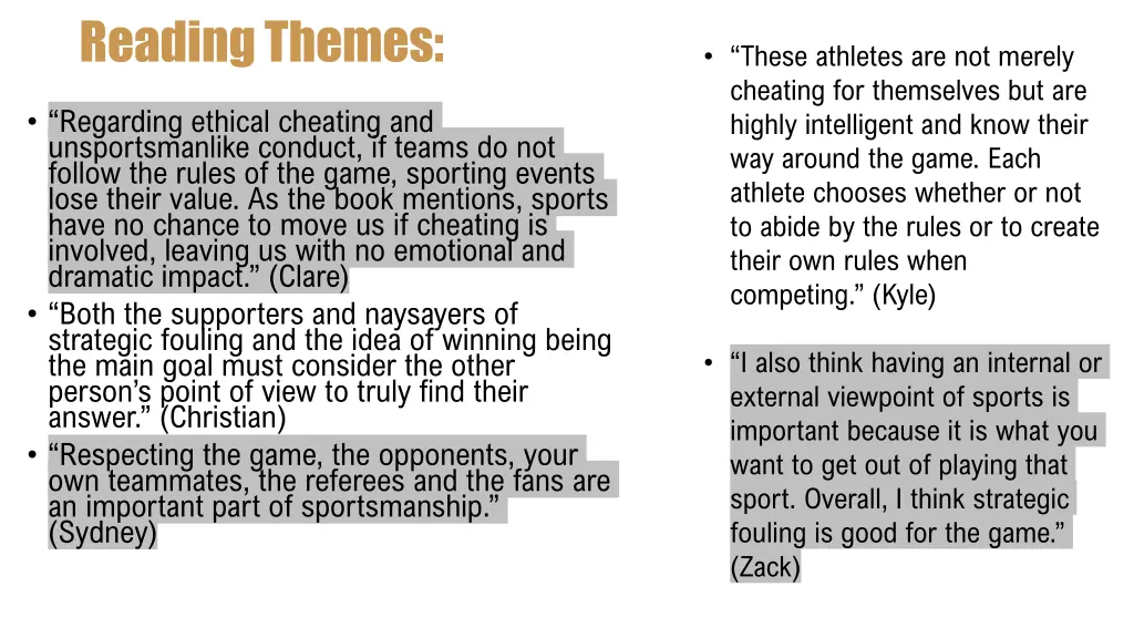 reading themes