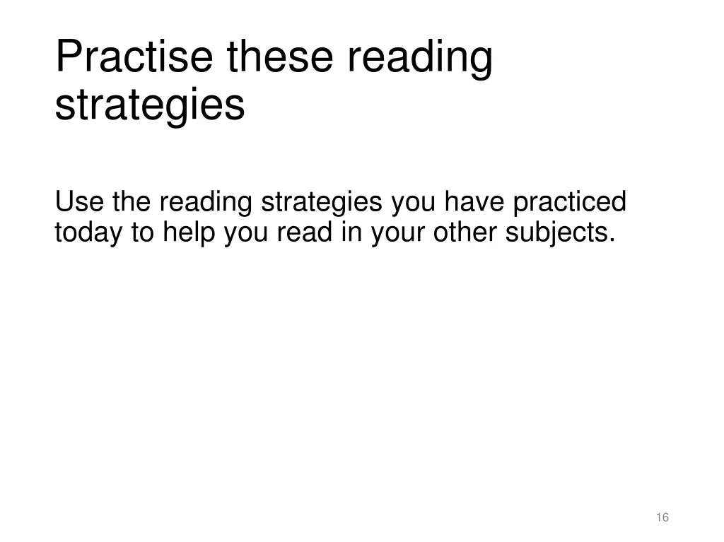 practise these reading strategies
