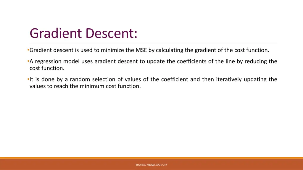 gradient descent
