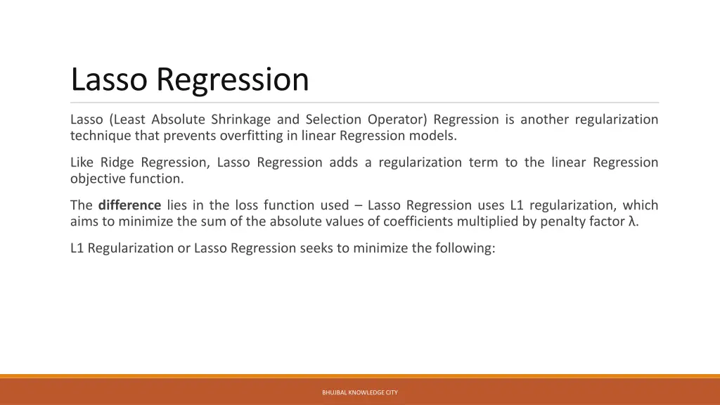 lasso regression