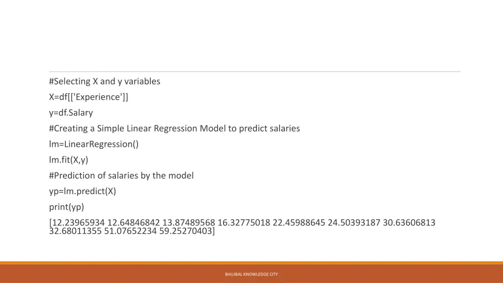 selecting x and y variables