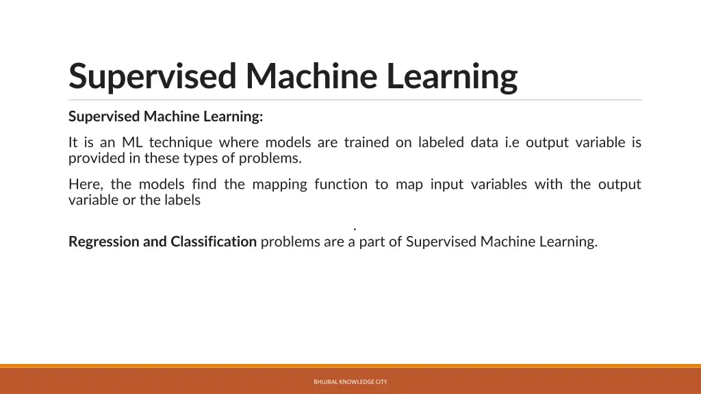 supervised machine learning