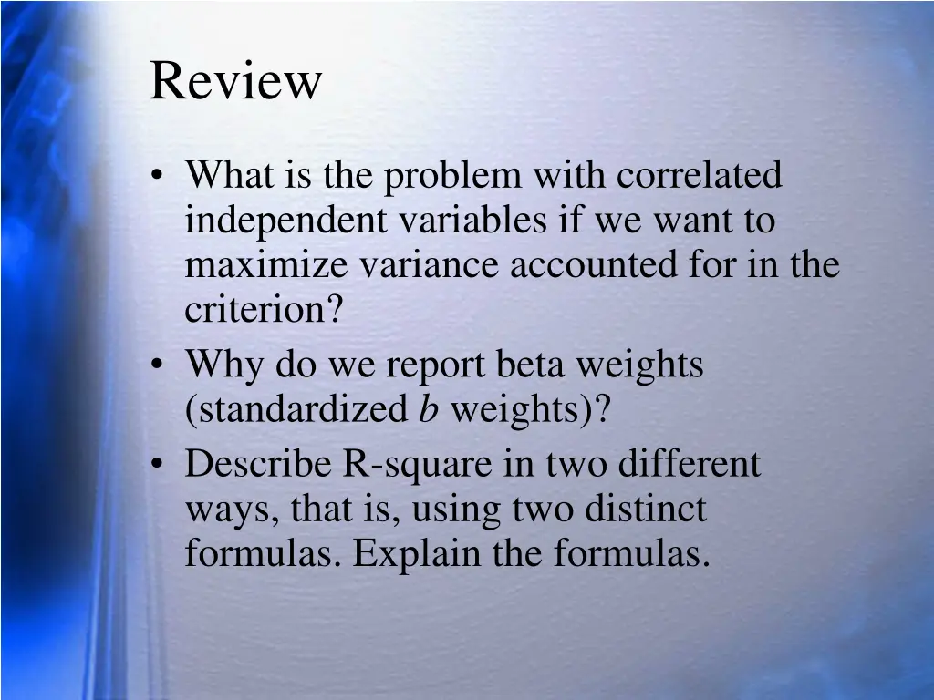 review