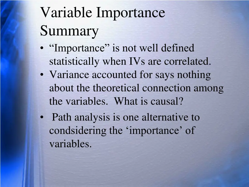 variable importance summary importance