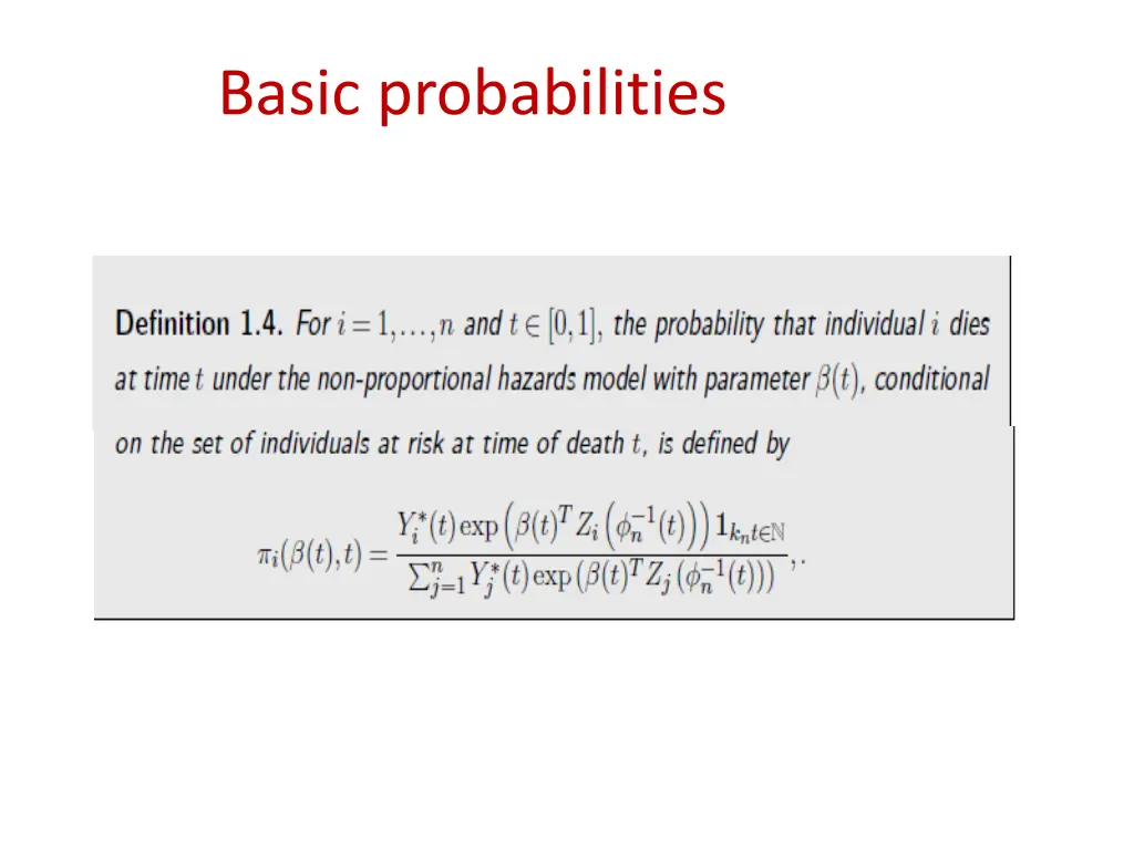 basic probabilities