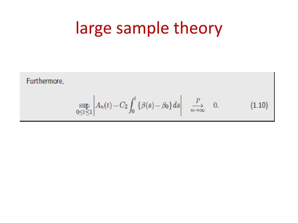 large sample theory 1