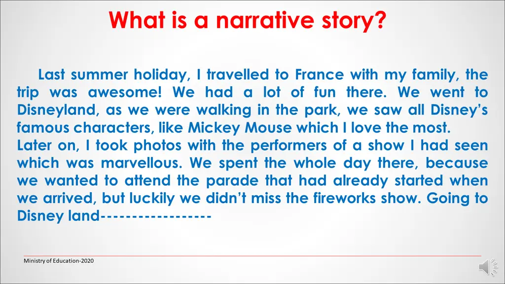 what is a narrative story