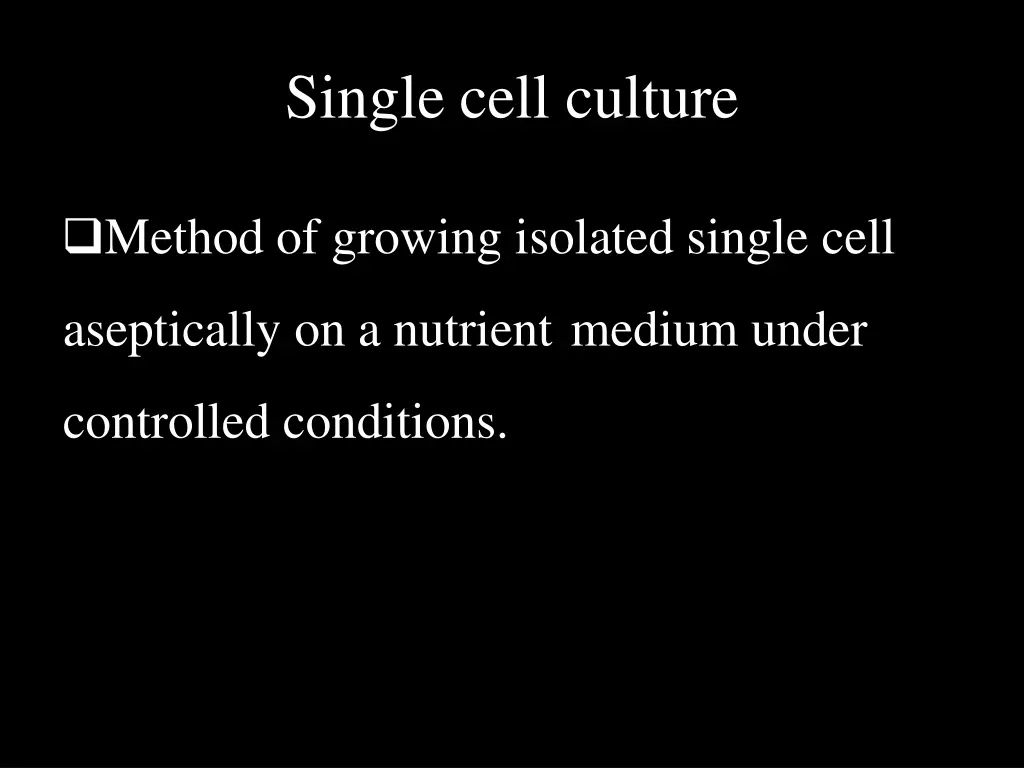 single cell culture
