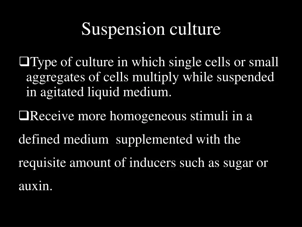suspension culture