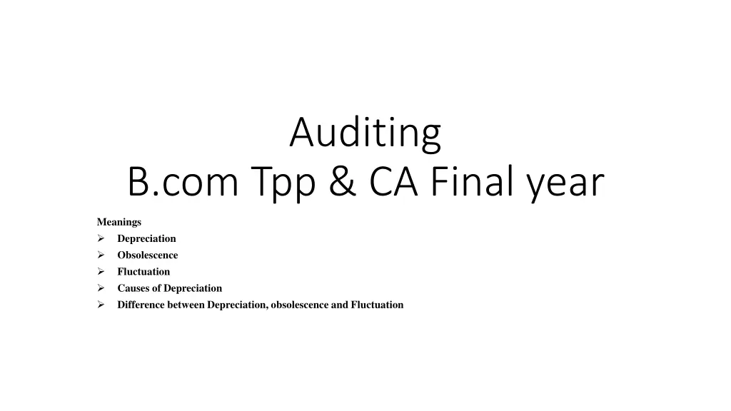 auditing