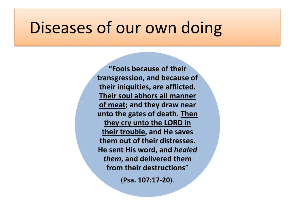 diseases of our own doing