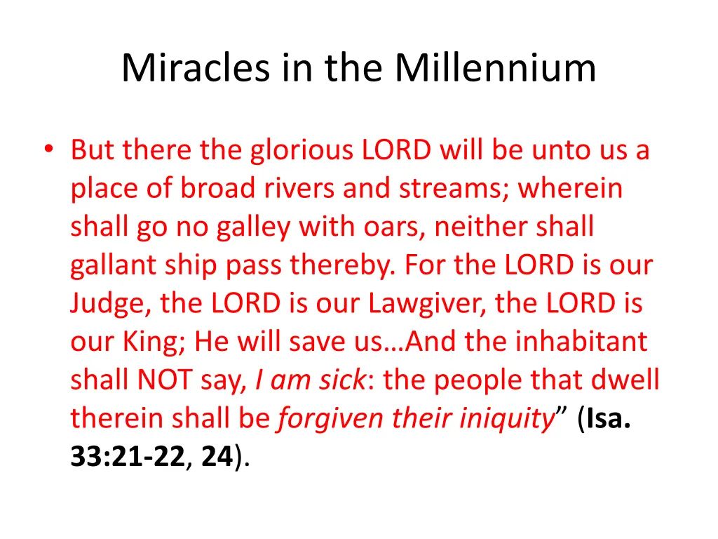 miracles in the millennium