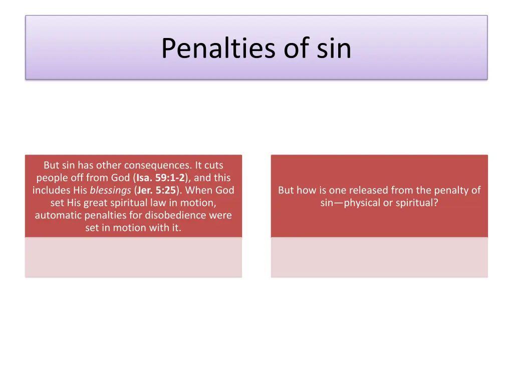 penalties of sin