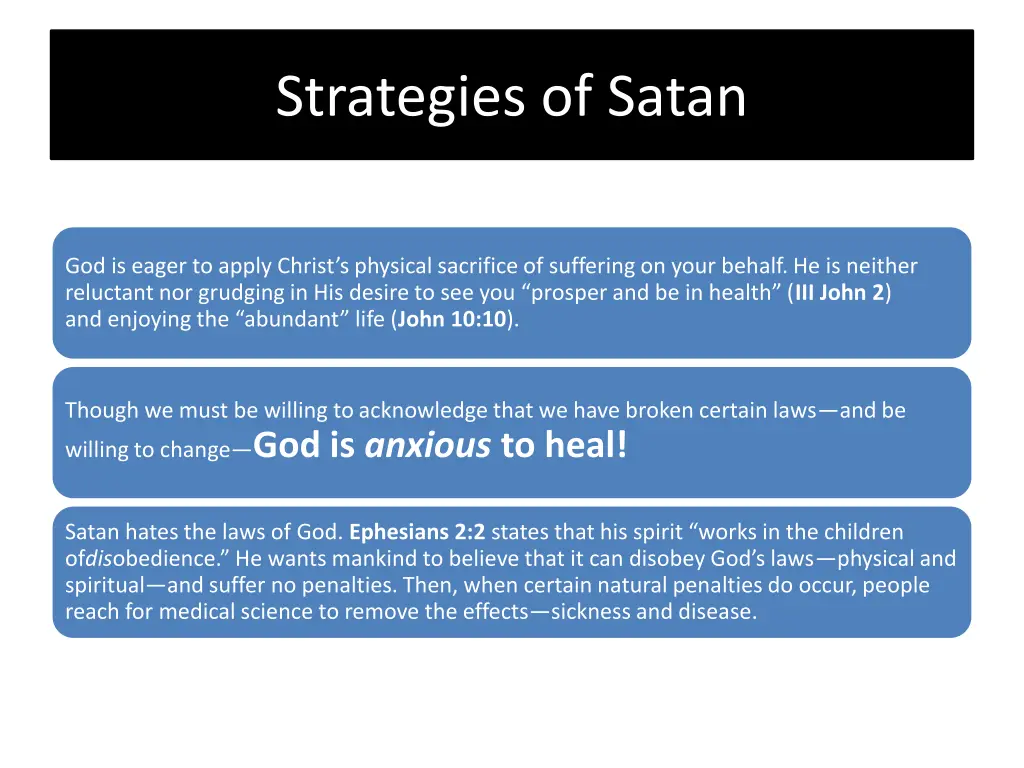 strategies of satan