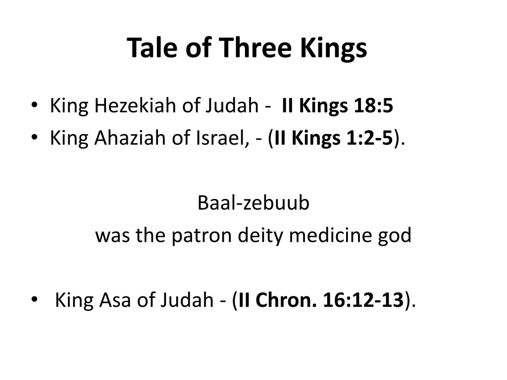 tale of three kings