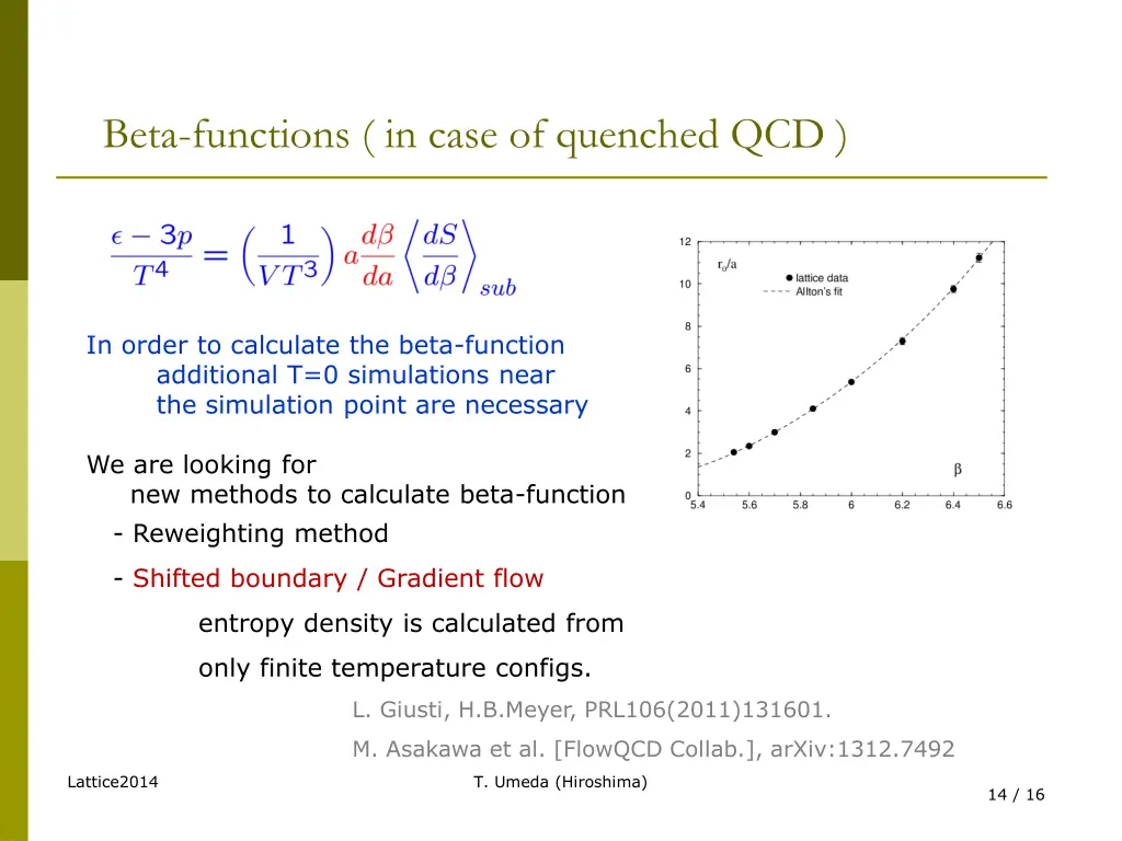 beta functions in case of quenched qcd