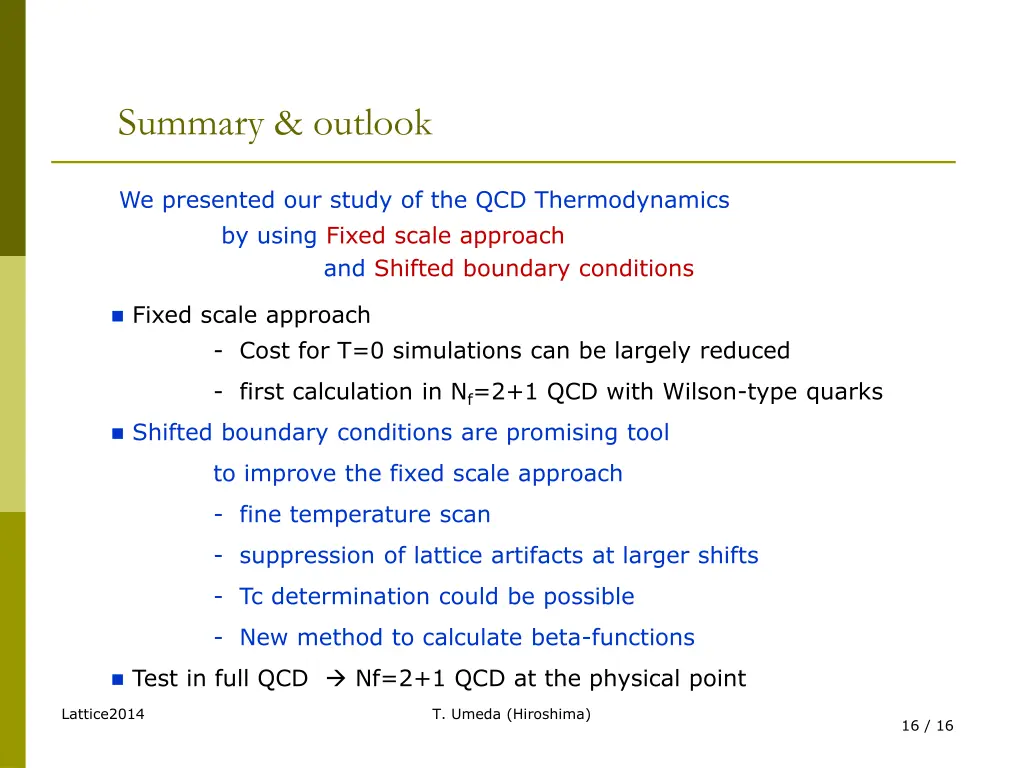 summary outlook