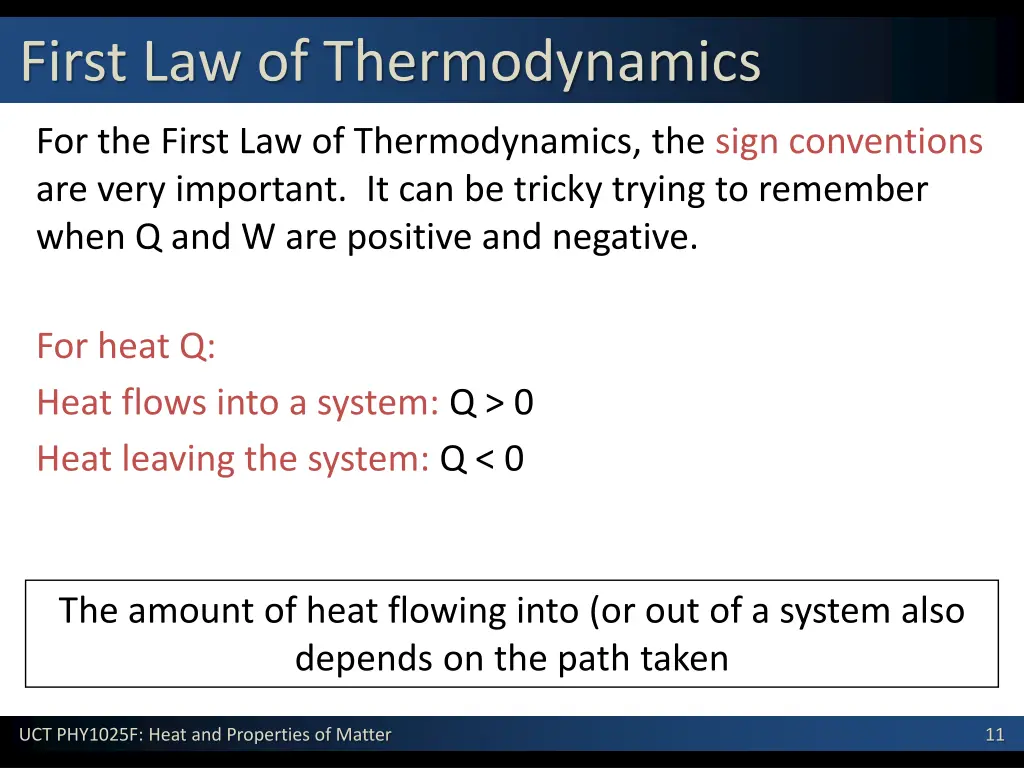first law of thermodynamics 2