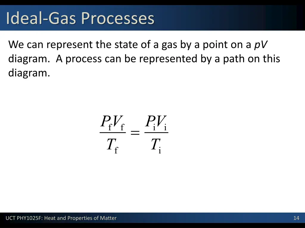 ideal gas processes