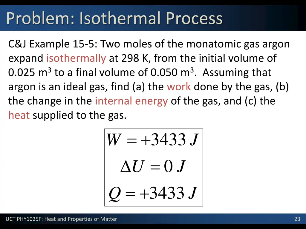 problem isothermal process
