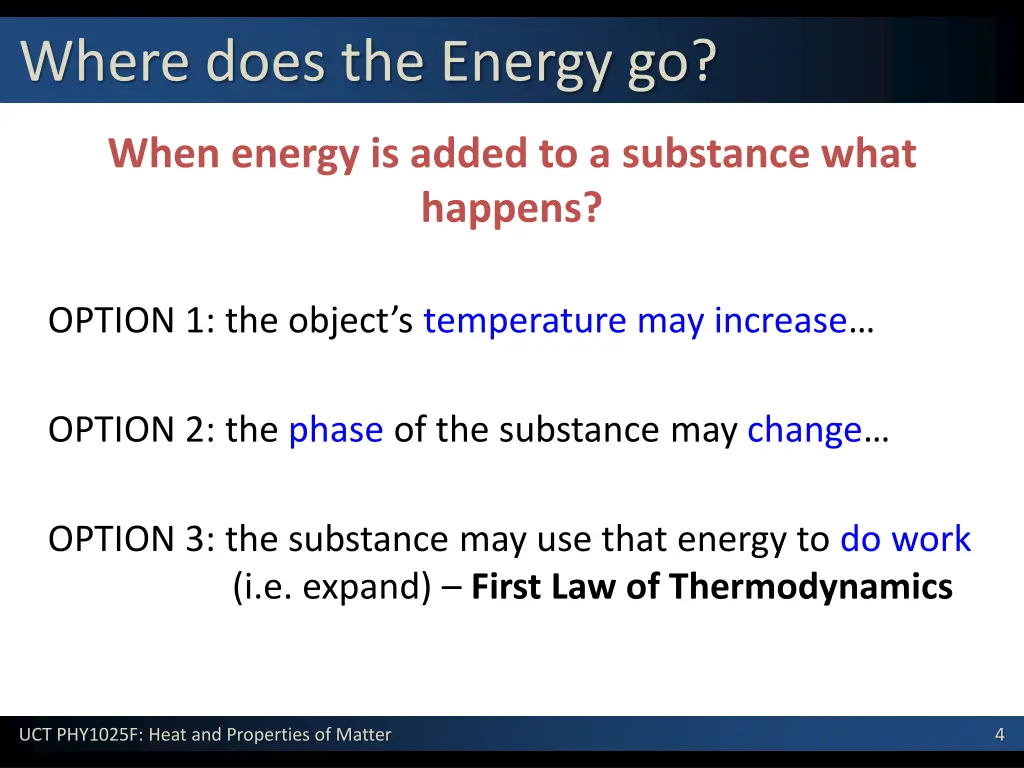 where does the energy go