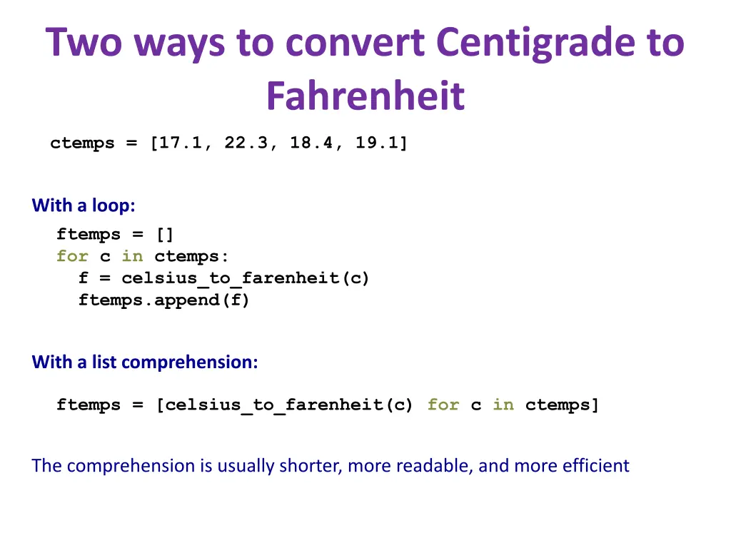 two ways to convert centigrade to fahrenheit