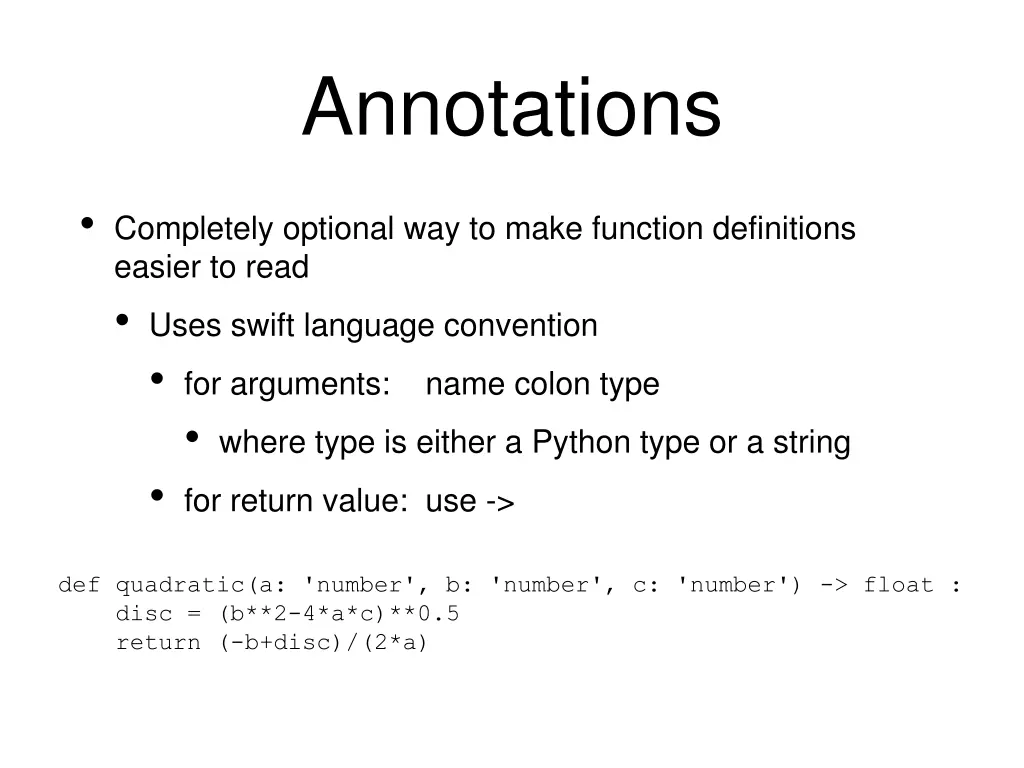 annotations