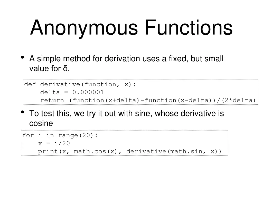 anonymous functions 1