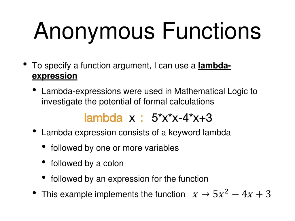 anonymous functions 4