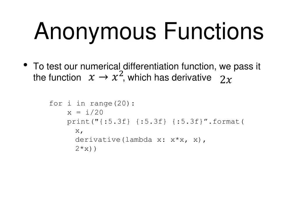 anonymous functions 5