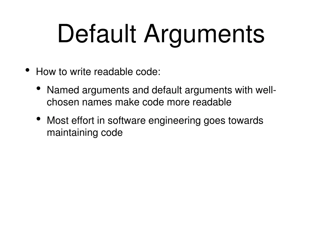 default arguments 2
