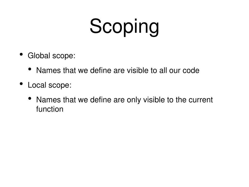 scoping