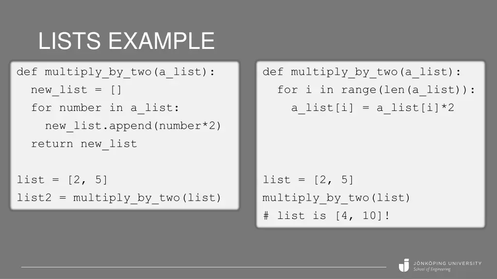 lists example 2