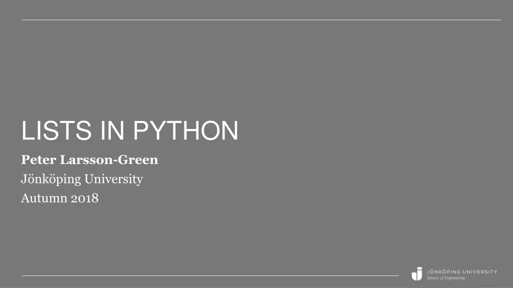 lists in python