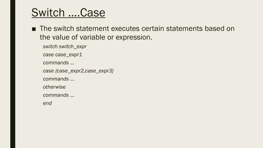 switch case