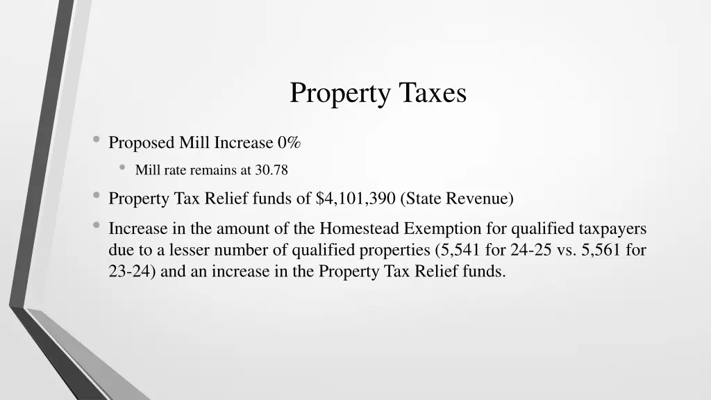 property taxes