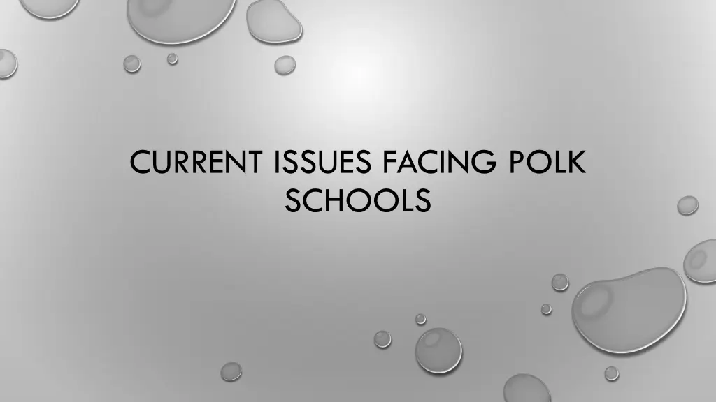 current issues facing polk schools