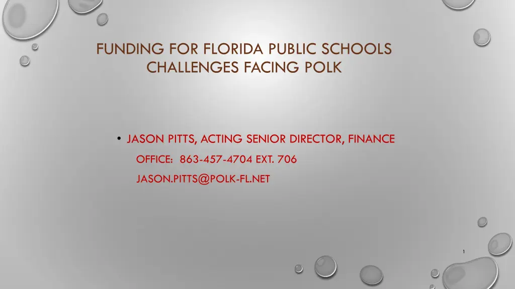 funding for florida public schools challenges