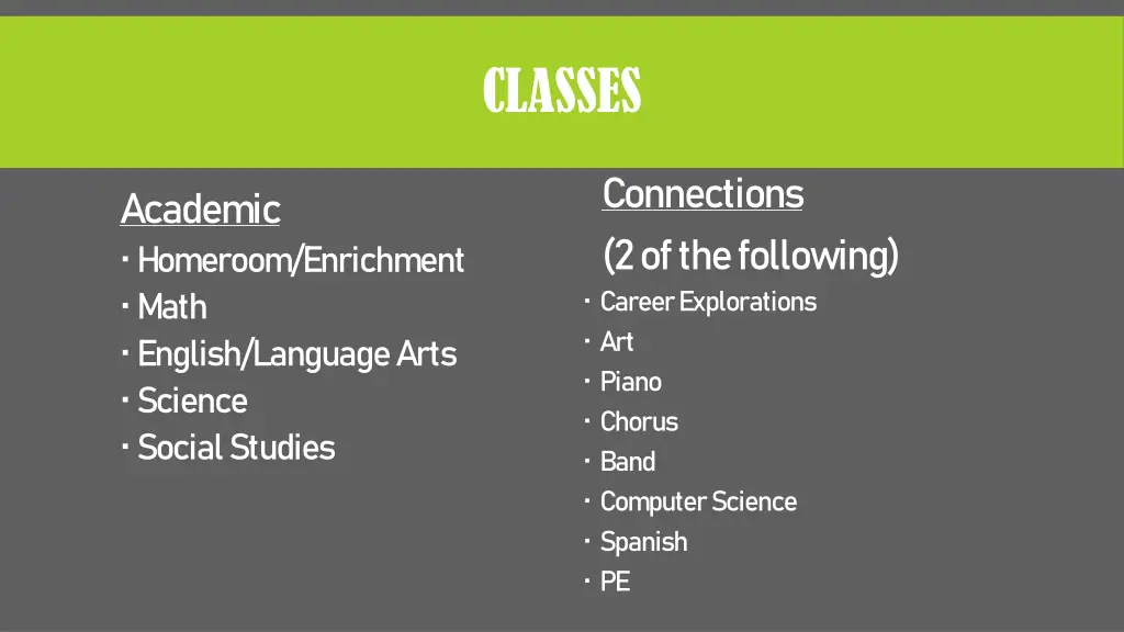 classes