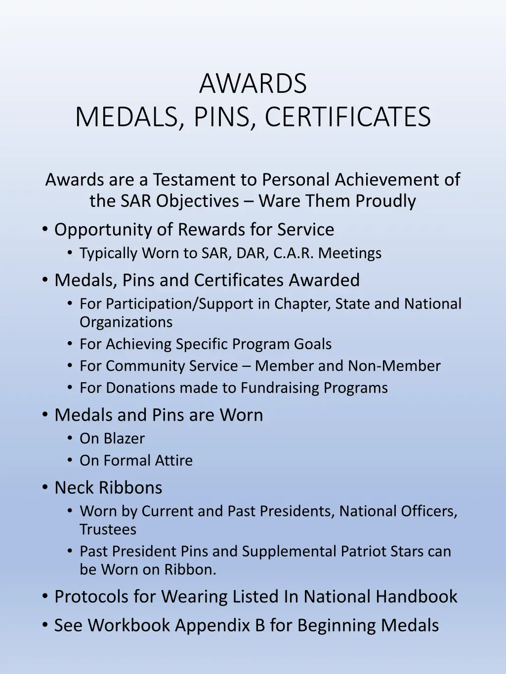 awards