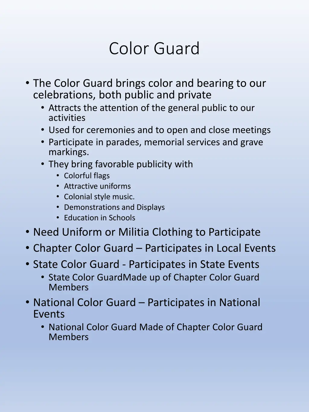 color guard