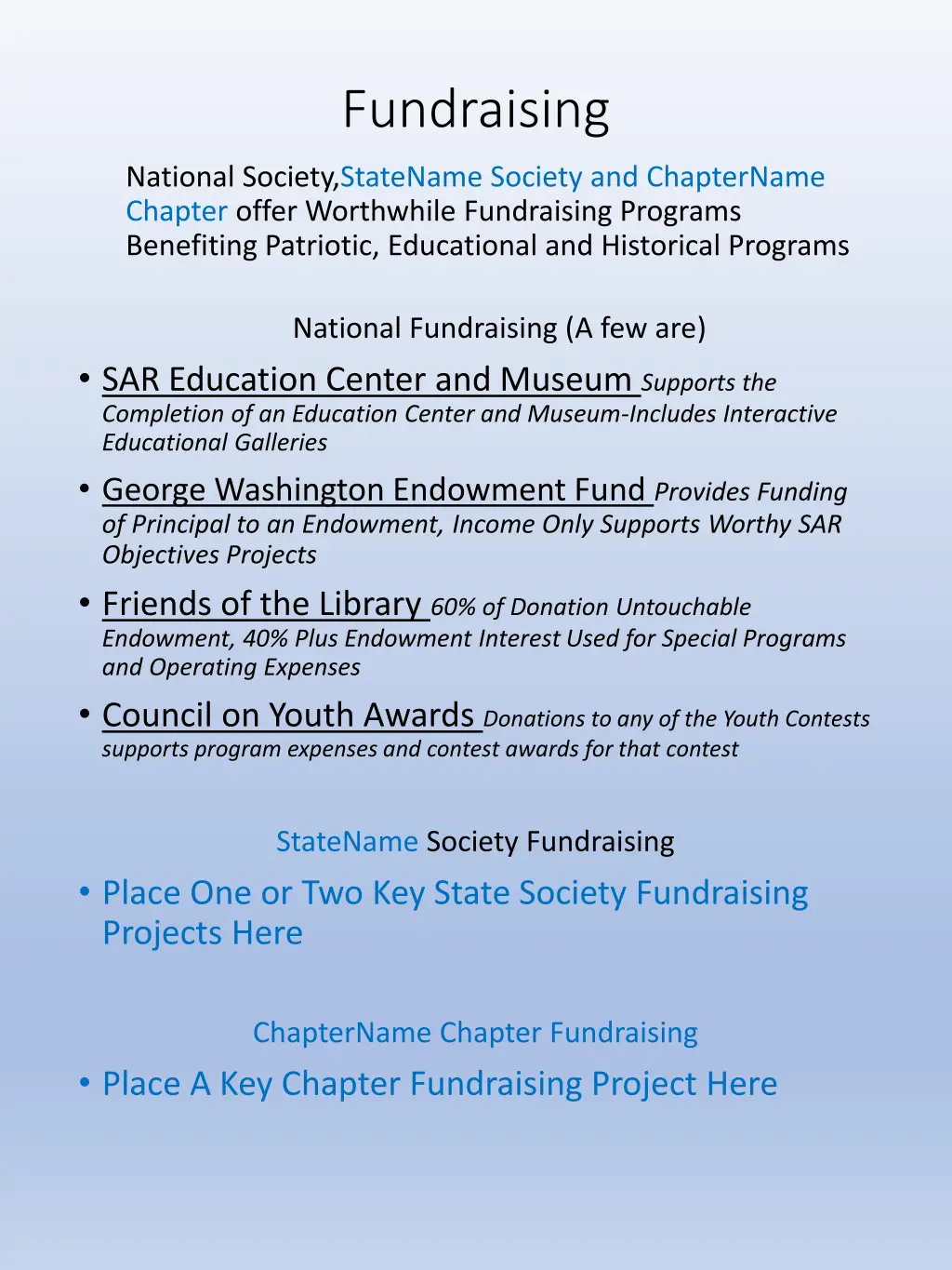 fundraising