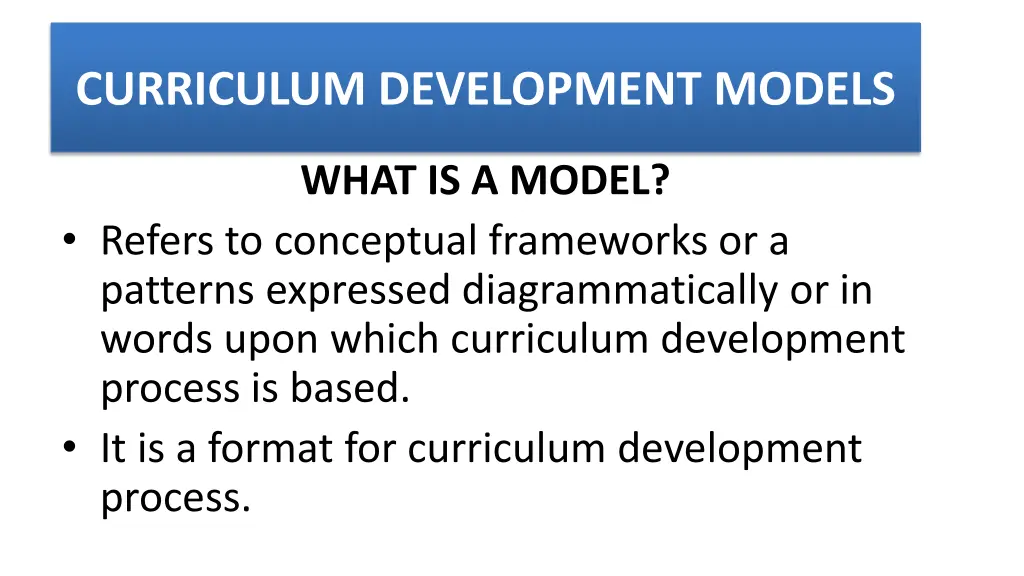 curriculum development models 1