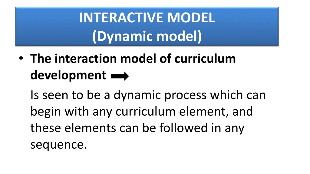 interactive model dynamic model the interaction